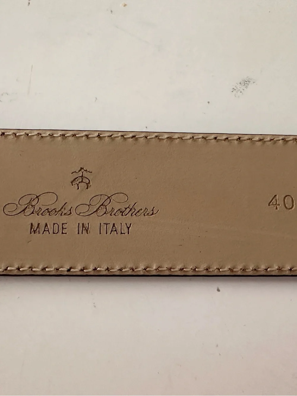 Luxury Brooks Brothers Black Leather Belt – Made in Italy – Size 40